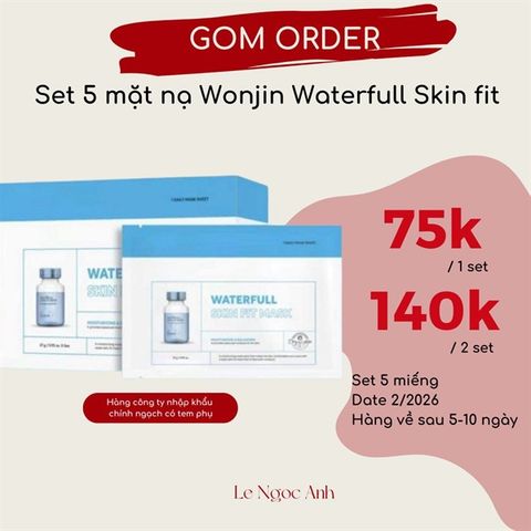  set 5 miếng Mặt nạ Wonjin waterfull skin fit 