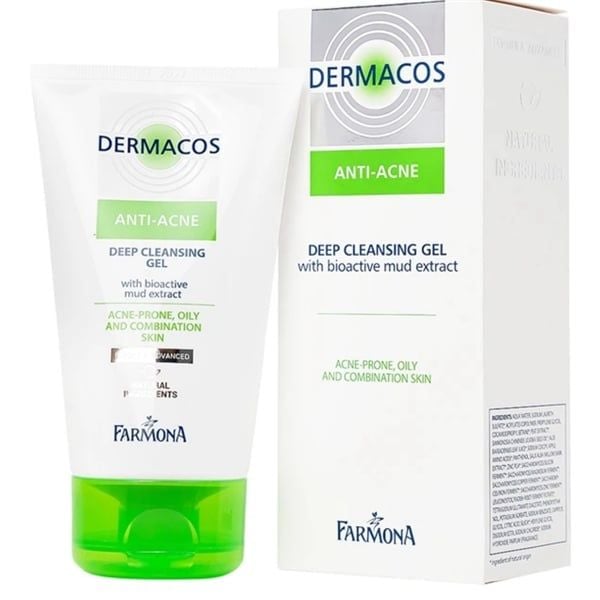  DERMACOS Anti-Acne Deep Cleansing Gel Rửa Mặt - 150ml 