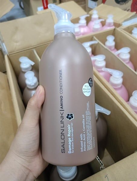  [HÀNG CÔNG TY] SALON LINK Amino Dầu Xả 1000ml - Hoa Trà 