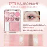  GOGO TALES Stick Sweet Heart Prowder Blusher Eyeshadow Palette Bảng Mắt 8 ô- G01 