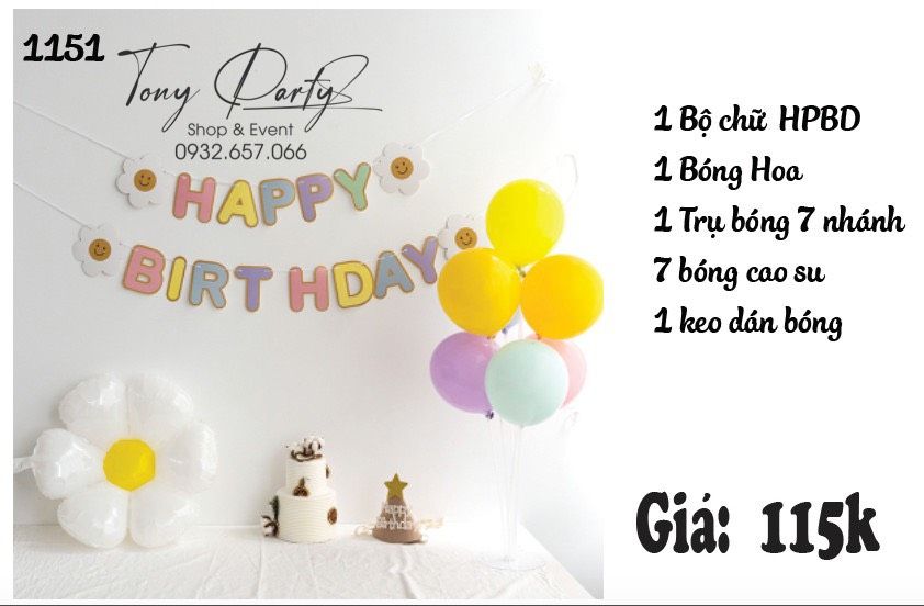  Set Trang Trí Sinh Nhật 1151 