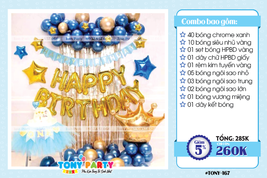  Set Trang Trí Sinh Nhật TN 167 