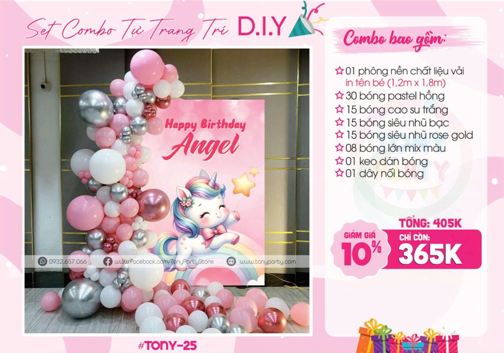  Set Trang Trí Sinh Nhật TN 25 