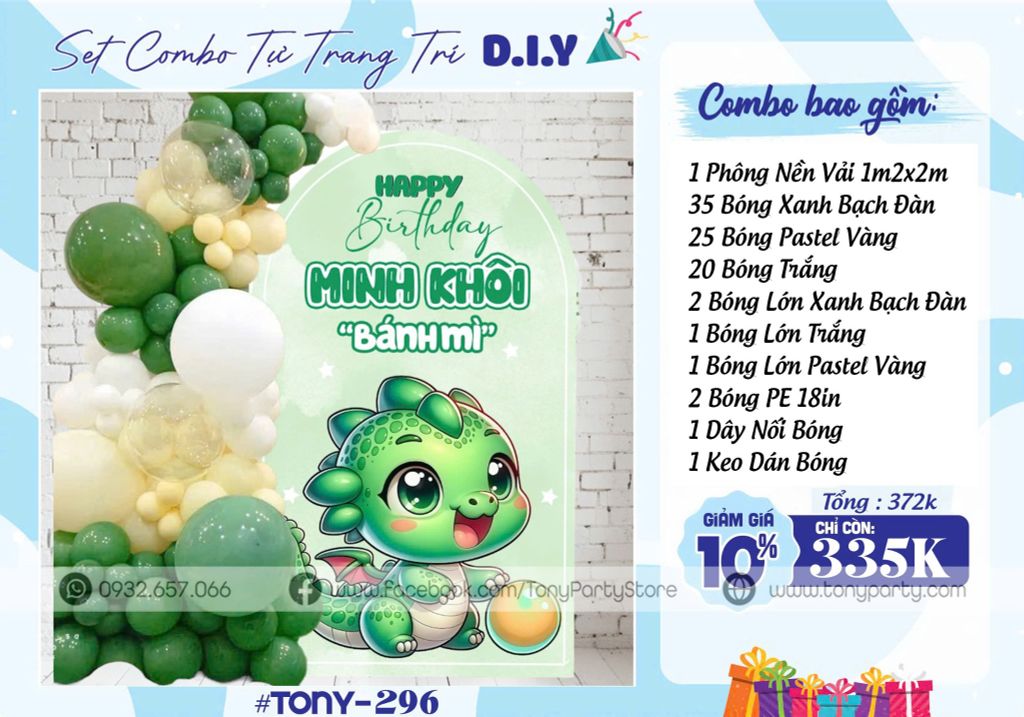  Set Trang Trí Sinh Nhật TN 296 