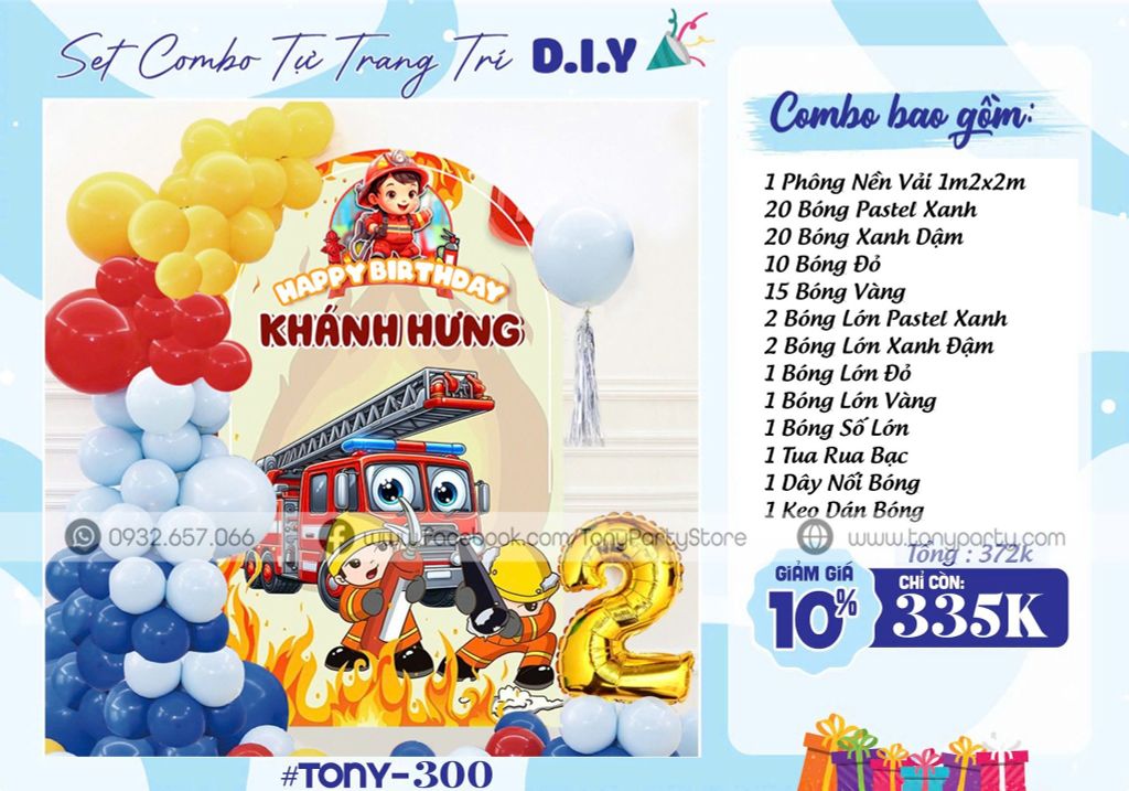  Set Trang Trí Sinh Nhật TN 300 