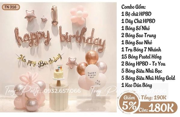  Set Trang Trí Sinh Nhật TN 316 
