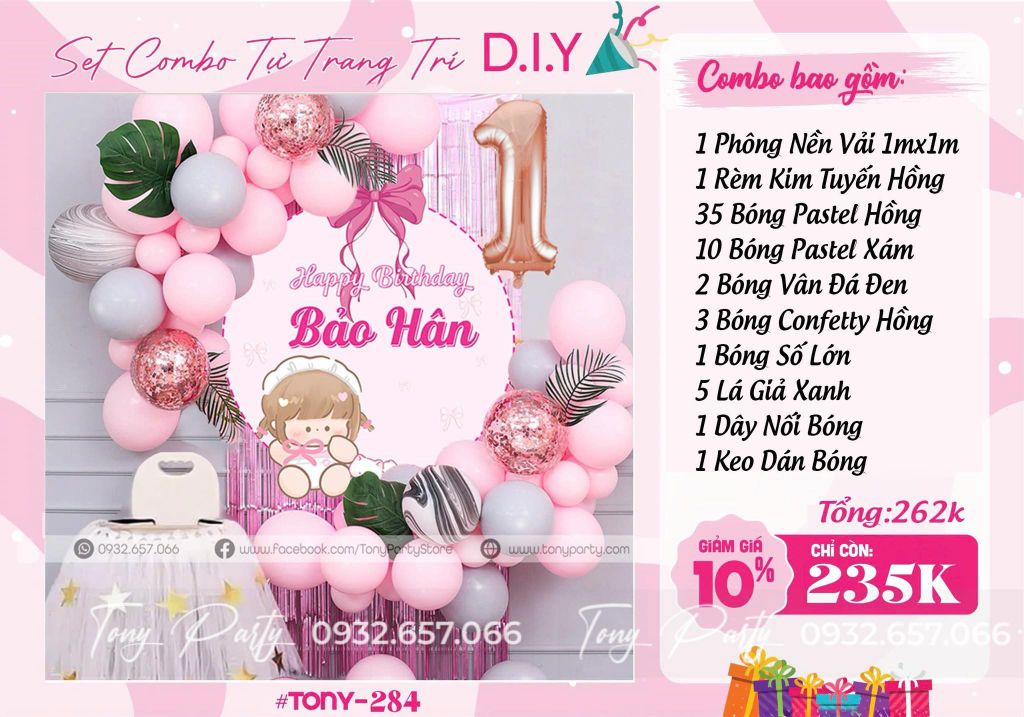  Set trang trí sinh nhật 284 