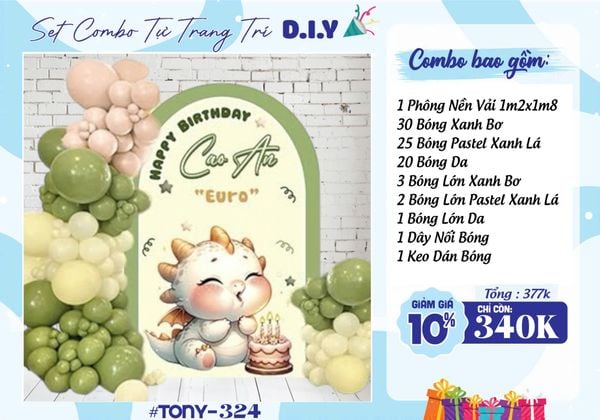  Set Combo Trang Trí Sinh Nhật 324 