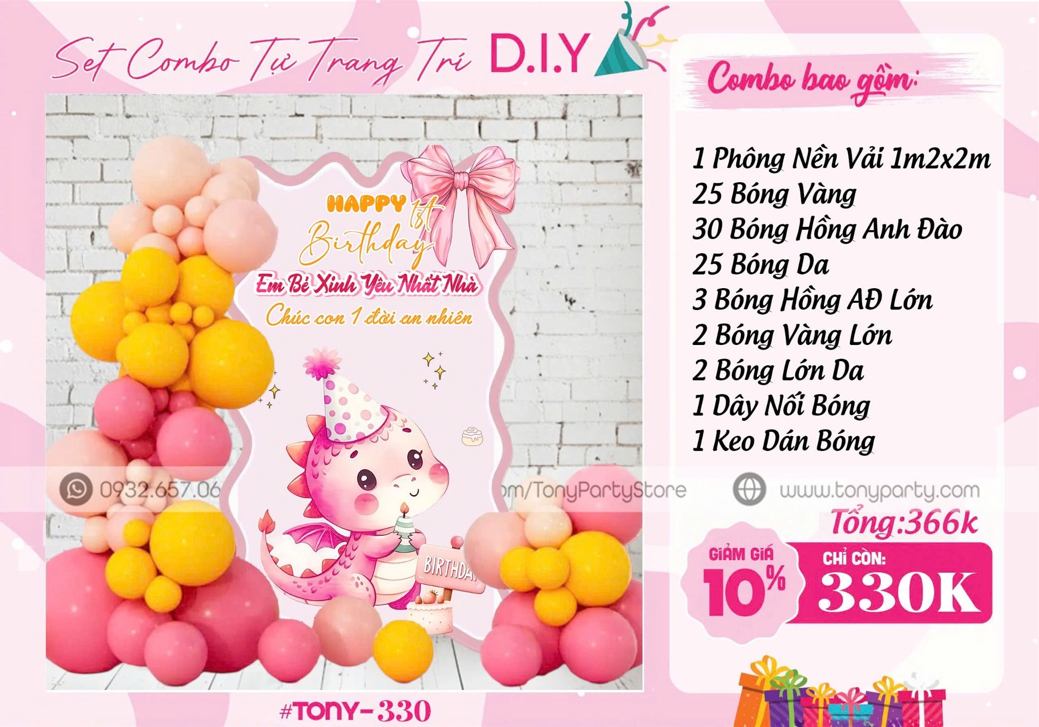  Set Trang Trí Sinh Nhật 330 
