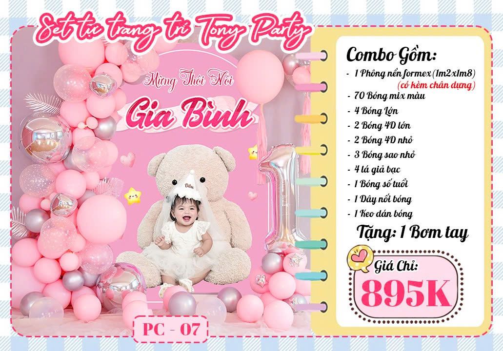  Combo Trang Trí Phông Nền Cứng PC 07 