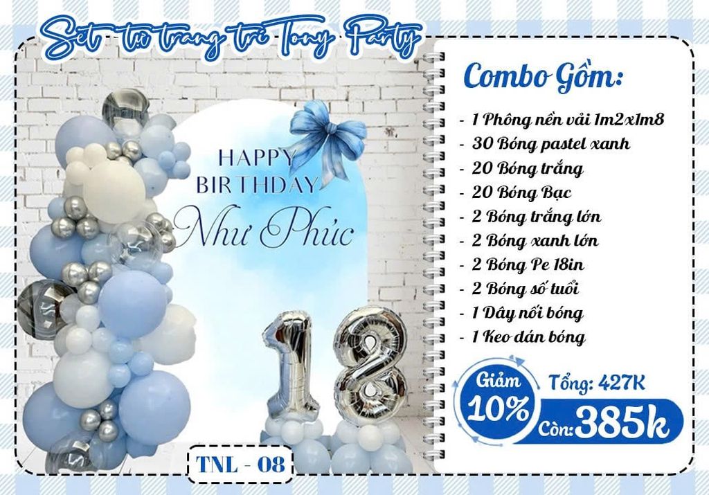  Set Trang Trí Sinh Nhật TNL- 08 