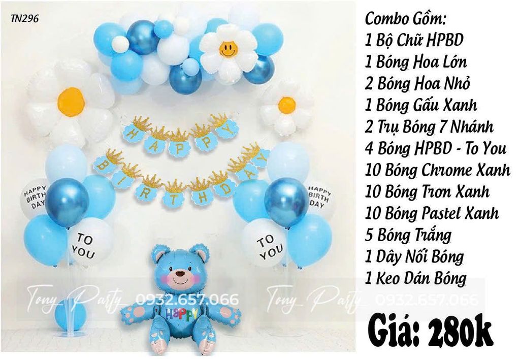  Set Trang Trí Sinh Nhật TN 296 