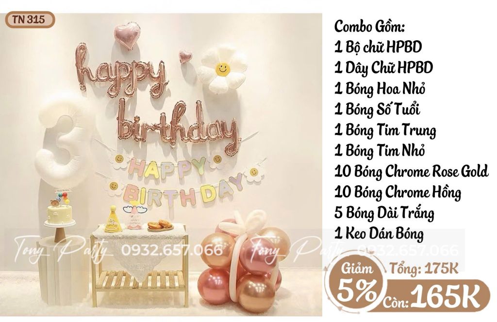  Set Trang Trí Sinh Nhật TN 315 
