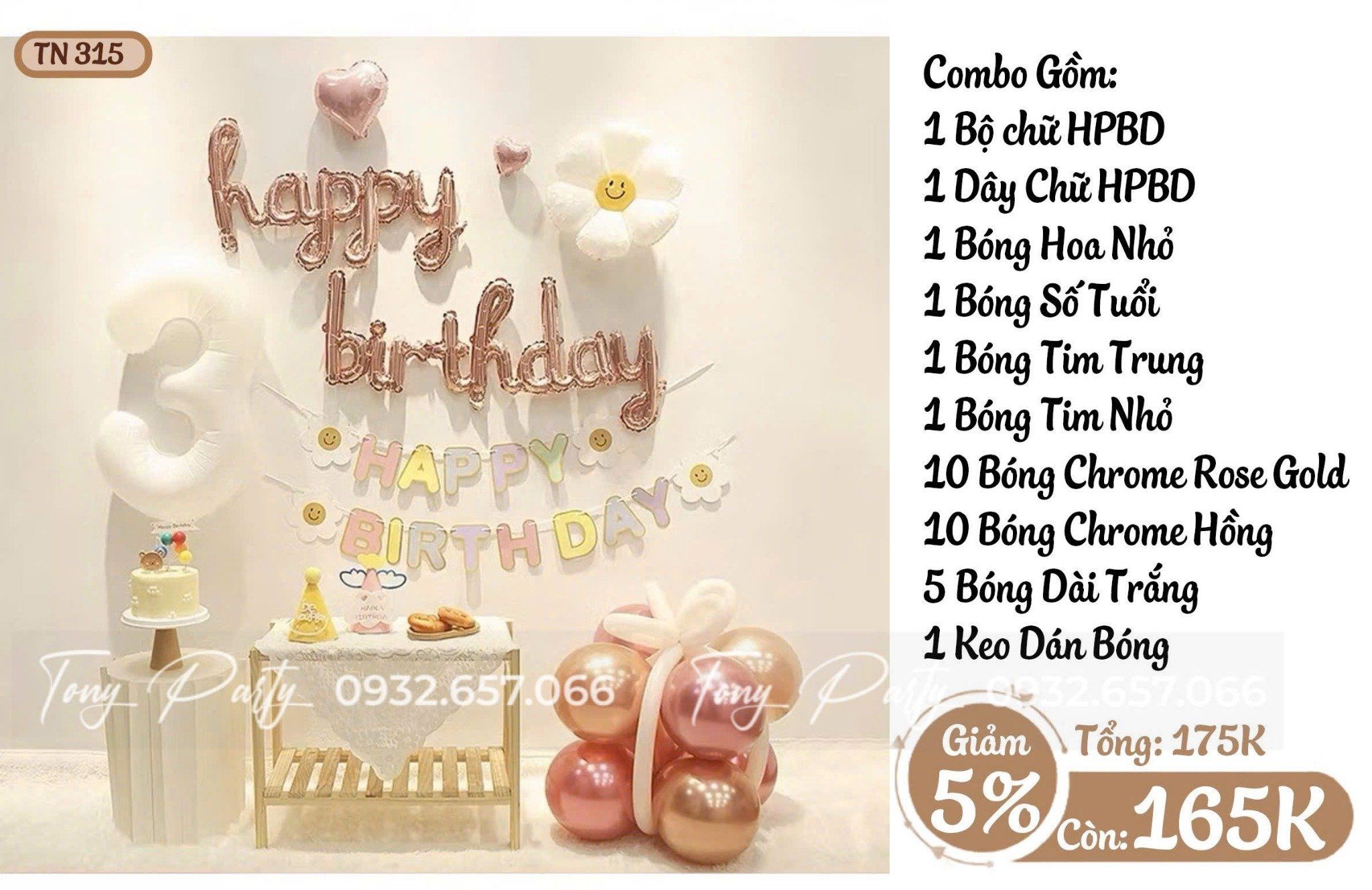  Set Trang Trí Sinh Nhật TN 315 