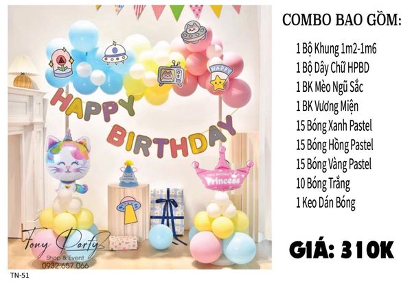  Set Trang Trí Sinh Nhật TN 51 