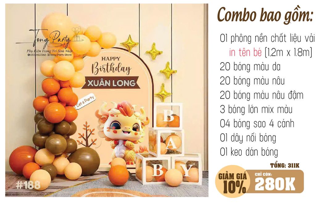  Set Trang Trí Sinh Nhật TN 188 