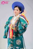  TCB0904 Nhật Bình Cổ Phục Việt Màu Xanh Lá - Mẫu Phối Thường Trắng 