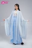  Trang Phục Cổ Trang Hoạ Tiết Thêu Xanh Cổ Tay Nữ - Xanh Dương 