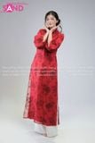  TAC0442 Áo Dài Nữ Cách Tân 4 Tà Thêu - Màu Đỏ 