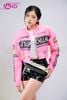  OUTFIT PHỐI SẴN (HAK0506 Áo Khoác Thun Dài Tay Croptop Biker Hồng phối HQA0102 Quần Short Da Bóng Ôm Body) 