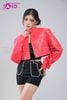  OUTFIT PHỐI SẴN (HAD0417 Áo Khoác Croptop Da Đỏ Trơn Nữ phối Quần Short Đen) 