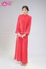 TAC0444 Áo Dài Tằm Óng - Đỏ 