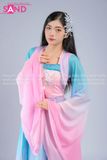  TNQ0809 Váy Múa Cổ Trang (Hóa Trang Hằng Nga) - Xanh Loang Hồng 