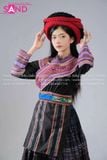  NHM0123 Dân Tộc H’Mong Thêu Tay Nguyên Bản - Đen (kèm mấn) 