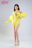  HBH0302 Set Khiêu Vũ Tua Rua Đính Đá - Vàng 