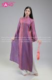  TAC0713 Áo Dài Tằm Óng 2 Tà - Tím Nhạt 
