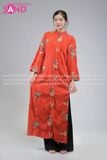  TAC0441  Áo Dài Nữ Cách Tân 4 Tà Voan Thêu - Đỏ 