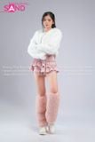  Outfit Phối Sẵn - (HAF0004 Áo Lông Crop Ngắn Trắng phối HAC0009 Áo Croptop Ngắn Tay Phối Móc Khóa Trắng - HVQ0502 Quần Váy Ngắn Xóe 2 Tầng Có Size Hồng) 