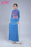  Áo Dài Họa Tiết Cô Ba Sài Gòn - Mẫu 12 