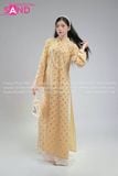  TAC1112 Áo Dài Nữ Cách Tân Hoạ Tiết Thêu Kim Sa 4 Tà - Kem 