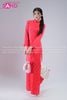  TAC0443 Áo Dài Nữ Gấm Hoa Hồng - Đỏ 