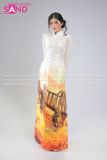  TAC0030 Áo Dài Nữ - Phong Cảnh Cầu Long Biên 