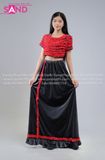  TNI0102 Trang Phục Hati Nữ Chất Nhung Áo Đỏ 