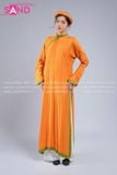  TCN0604 Cổ Phục Áo Dài Tố Nữ Màu Cam 