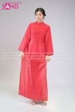  TAC0444 Áo Dài Tằm Óng - Đỏ 