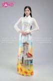  TAC0021 Áo Dài Nữ - Phong Cảnh Chợ Bến Thành 