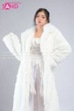  Outfit Phối Sẵn - (HAF0005 Áo Lông Form Dài Trắng phối HAQ0001 Áo 2 Dây Cúp Ngực Tua Rua Trắng - HQC0001 Quần Dù Ống Rộng Phối Chun Dây Rút Trắng) 