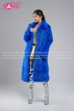  Outfit Phối Sẵn - (HAF0803 Áo Lông Form Dài Xanh Dương phối HAM0201 Áo Croptop Kim Sa Bạc Cổ Chữ U Hở Lưng - HVQ0202 Váy Xếp Li Bạc 2 Tầng Khoen ) 