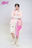  OUTFIT PHỐI SẴN (HAS0501 Áo Sơ Mi Ngắn Tay Pastel Form Rộng Freesize- Màu Hồng phối HST0009 Quần Short Ống Rộng Túi Hộp - Trắng Kem) 