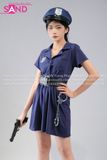  TDN0814 Trang Phục Hoá Trang Cảnh Sát Nữ - Xanh 