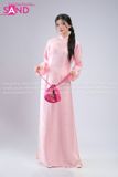  TAC1520 Áo Dài Nữ Gấm Hoa Hồng - Hồng 