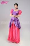  TDN0705 Trang Phục Hoá Trang Chị Em Mẹ Kế Lọ Lem Tiệc Trà - Tím Hồng 