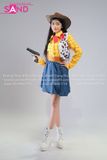  TDN0306 Trang Phục Hoá Trang Cảnh Sát Trưởng Cao Bồi Woody (Toy Story) - Nữ 