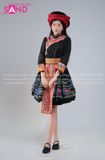 NHM0124 Dân Tộc H’Mong Thêu Tay Nguyên Bản - Đen (kèm mấn) 