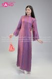  TAC0713 Áo Dài Tằm Óng 2 Tà - Tím Nhạt 