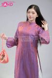  TAC0713 Áo Dài Tằm Óng 2 Tà - Tím Nhạt 